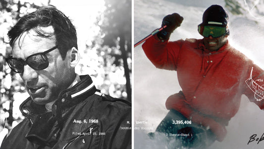 archival images of Dr Bob Smith skiing